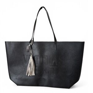New Victoria's Secret Black Laser Cut Tote Bag